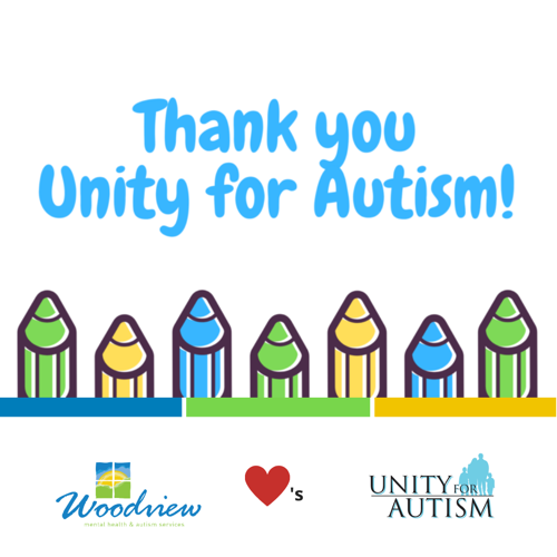 Unity for Autism thank you graphic