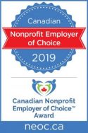 non profit employer of choice award 2019 banner