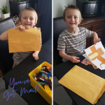 young boy excited to receive personal mail